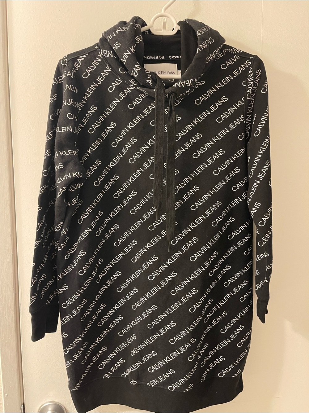Calvin Klein Jeans Black Logo Allover Hoodie